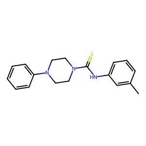 N-(3-methylphenyl)-4-phenylpiperazine-1-carbothioamide structure