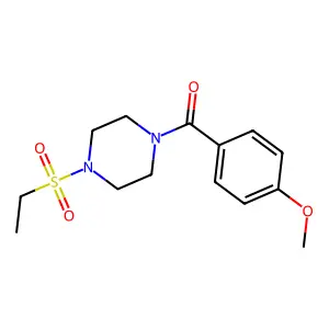 (4-Ethylsulfonylpiperazin-1-yl)-(4-methoxyphenyl)methanone structure