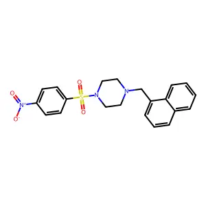 1-(Naphthalen-1-ylmethyl)-4-(4-nitrophenyl)sulfonylpiperazine structure