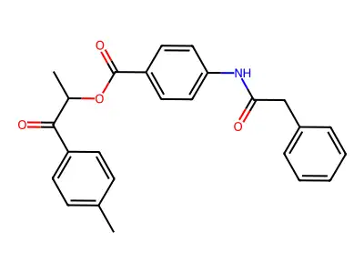 1-(4-Methylphenyl)-1-oxopropan-2-yl 4-[(phenylacetyl)amino]benzoate structure