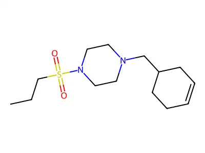 1-(Cyclohex-3-en-1-ylmethyl)-4-propylsulfonylpiperazine structure