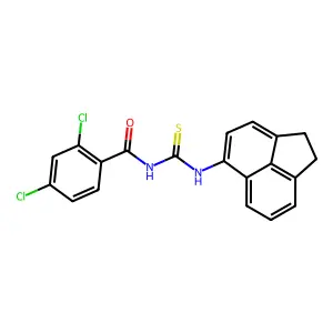 2,4-dichloro-N-(1,2-dihydroacenaphthylen-5-ylcarbamothioyl)benzamide structure