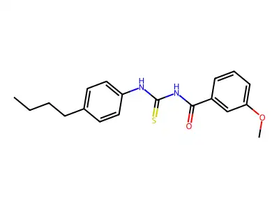 N-[(4-butylphenyl)carbamothioyl]-3-methoxybenzamide structure