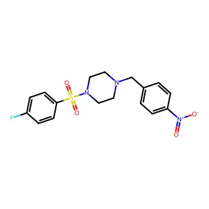 1-[(4-Fluorophenyl)sulfonyl]-4-(4-nitrobenzyl)piperazine structure