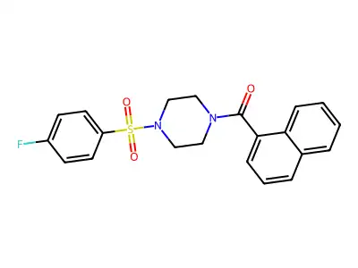 [4-(4-Fluorophenyl)sulfonylpiperazin-1-yl]-naphthalen-1-ylmethanone structure