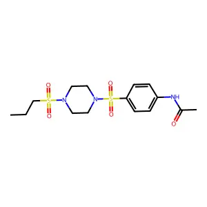N-[4-(4-propylsulfonylpiperazin-1-yl)sulfonylphenyl]acetamide structure