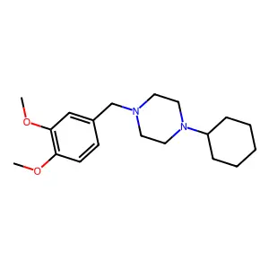1-Cyclohexyl-4-(3,4-dimethoxybenzyl)piperazine structure