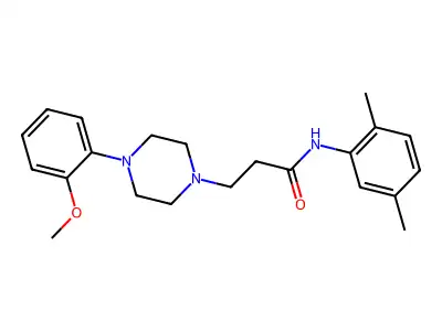 N-(2,5-dimethylphenyl)-3-[4-(2-methoxyphenyl)piperazin-1-yl]propanamide structure