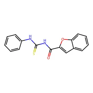N-(phenylcarbamothioyl)-1-benzofuran-2-carboxamide structure