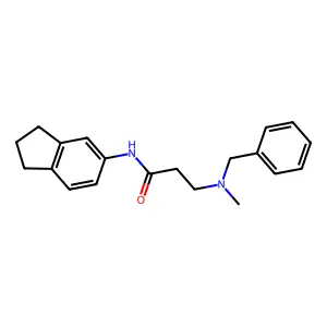 3-[benzyl(methyl)amino]-N-(2,3-dihydro-1H-inden-5-yl)propanamide structure