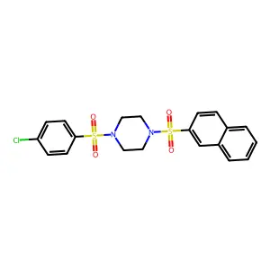 1-(4-Chlorophenyl)sulfonyl-4-naphthalen-2-ylsulfonylpiperazine structure