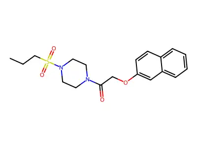 2-Naphthalen-2-yloxy-1-(4-propylsulfonylpiperazin-1-yl)ethanone structure