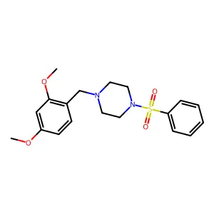 1-(Benzenesulfonyl)-4-[(2,4-dimethoxyphenyl)methyl]piperazine structure