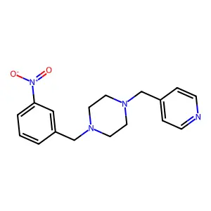 1-[(3-Nitrophenyl)methyl]-4-(pyridin-4-ylmethyl)piperazine structure