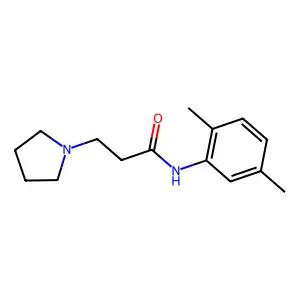 N-(2,5-dimethylphenyl)-3-pyrrolidin-1-ylpropanamide structure