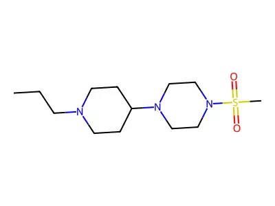 1-Methylsulfonyl-4-(1-propylpiperidin-4-yl)piperazine structure