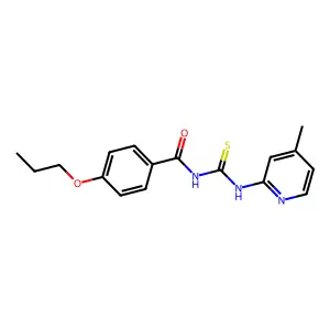 N-[(4-methylpyridin-2-yl)carbamothioyl]-4-propoxybenzamide structure