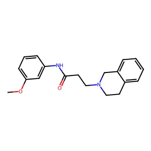 3-(3,4-dihydro-1H-isoquinolin-2-yl)-N-(3-methoxyphenyl)propanamide structure