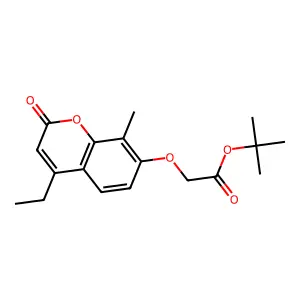 tert-butyl 2-[(4-ethyl-8-methyl-2-oxo-2H-chromen-7-yl)oxy]acetate structure