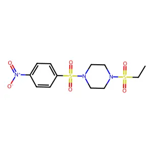 1-Ethylsulfonyl-4-(4-nitrophenyl)sulfonylpiperazine structure