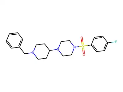 1-(1-Benzylpiperidin-4-yl)-4-(4-fluorophenyl)sulfonylpiperazine structure