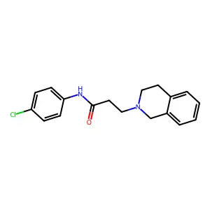 N-(4-chlorophenyl)-3-(3,4-dihydro-1H-isoquinolin-2-yl)propanamide structure