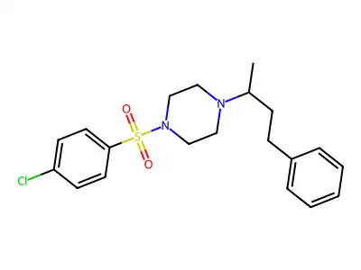 1-(4-Chlorophenyl)sulfonyl-4-(4-phenylbutan-2-yl)piperazine structure