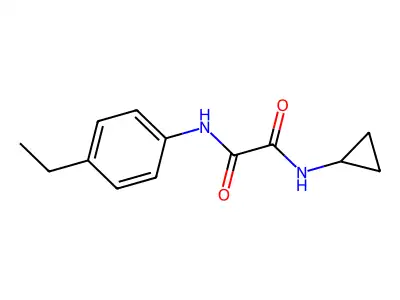 N-cyclopropyl-N'-(4-ethylphenyl)oxamide structure
