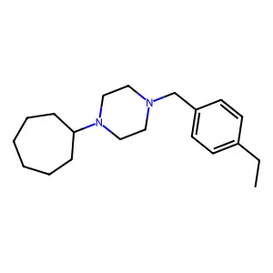 1-Cycloheptyl-4-[(4-ethylphenyl)methyl]piperazine structure