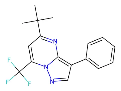 5-Tert-butyl-3-phenyl-7-(trifluoromethyl)pyrazolo[1,5-a]pyrimidine structure