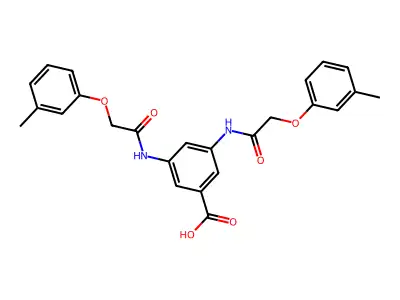 3,5-Bis{[(3-methylphenoxy)acetyl]amino}benzoic acid structure