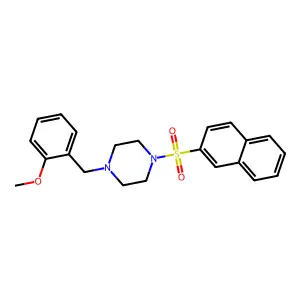 1-[(2-Methoxyphenyl)methyl]-4-naphthalen-2-ylsulfonylpiperazine structure