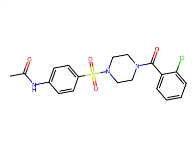 N-[4-[4-(2-chlorobenzoyl)piperazin-1-yl]sulfonylphenyl]acetamide structure