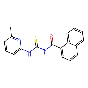 N-[(6-methylpyridin-2-yl)carbamothioyl]naphthalene-1-carboxamide structure