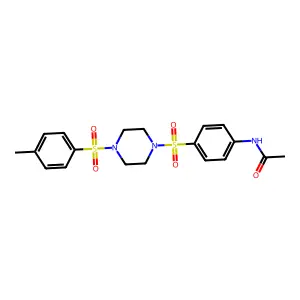 N-[4-[4-(4-methylphenyl)sulfonylpiperazin-1-yl]sulfonylphenyl]acetamide structure