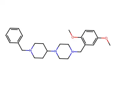 1-(1-Benzylpiperidin-4-yl)-4-[(2,5-dimethoxyphenyl)methyl]piperazine structure