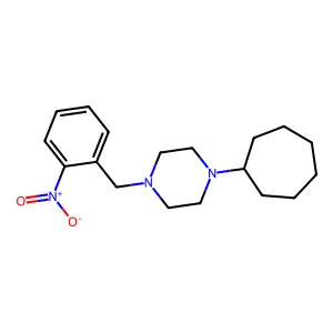 1-Cycloheptyl-4-[(2-nitrophenyl)methyl]piperazine structure