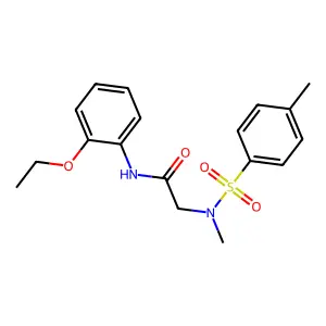 N-(2-ethoxyphenyl)-2-[methyl-(4-methylphenyl)sulfonylamino]acetamide structure