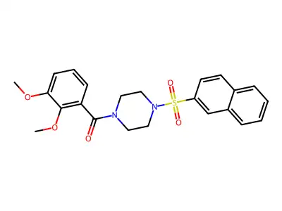 (2,3-Dimethoxyphenyl)-(4-naphthalen-2-ylsulfonylpiperazin-1-yl)methanone structure