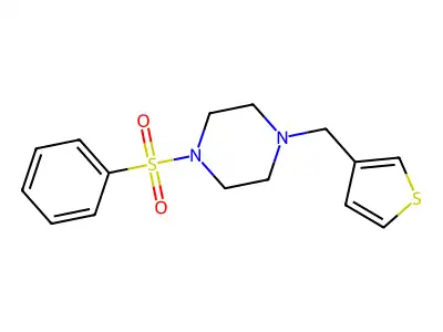 1-(Benzenesulfonyl)-4-(thiophen-3-ylmethyl)piperazine structure