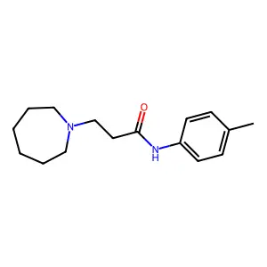 3-(azepan-1-yl)-N-(4-methylphenyl)propanamide structure