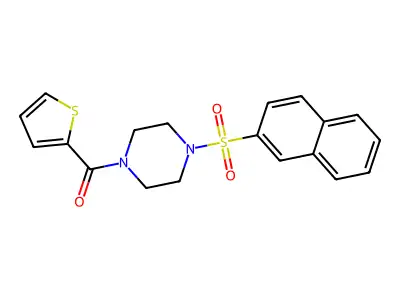 (4-Naphthalen-2-ylsulfonylpiperazin-1-yl)-thiophen-2-ylmethanone structure