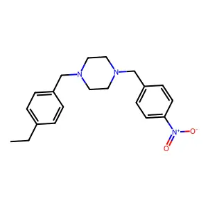 1-[(4-Ethylphenyl)methyl]-4-[(4-nitrophenyl)methyl]piperazine structure