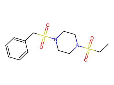 1-Benzylsulfonyl-4-ethylsulfonylpiperazine structure