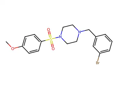 1-[(3-Bromophenyl)methyl]-4-(4-methoxyphenyl)sulfonylpiperazine structure