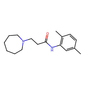 3-(azepan-1-yl)-N-(2,5-dimethylphenyl)propanamide structure