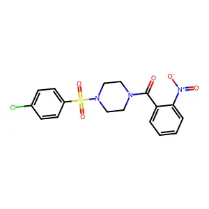 1-(4-Chlorobenzenesulfonyl)-4-(2-nitrobenzoyl)piperazine structure