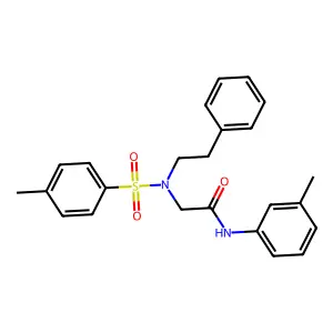 N-(3-methylphenyl)-2-[[(4-methylphenyl)sulfonyl](2-phenylethyl)amino]acetamide structure