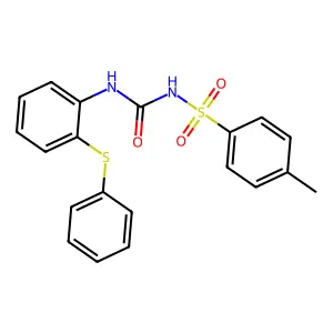 4-methyl-N-{[2-(phenylsulfanyl)phenyl]carbamoyl}benzenesulfonamide structure