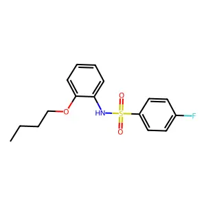 N-(2-butoxyphenyl)-4-fluorobenzenesulfonamide structure
